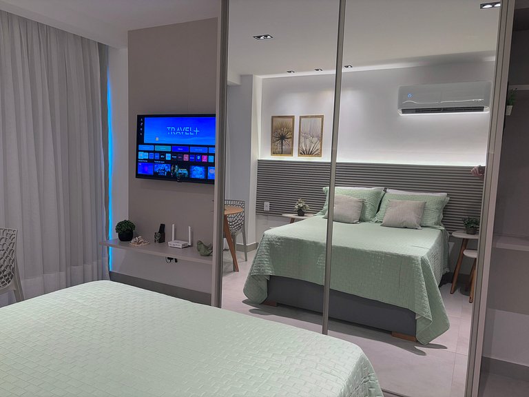 Charmoso e Aconchegante – Vista Mar, 120m da Praia