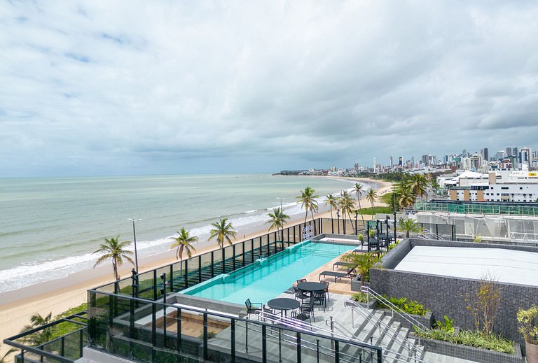 Vista Frente Mar Incrível, Varanda e Melhor Localização