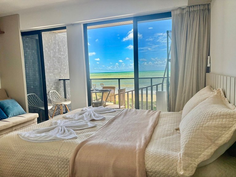 Vista Frente Mar Incrível, Varanda e Melhor Localização