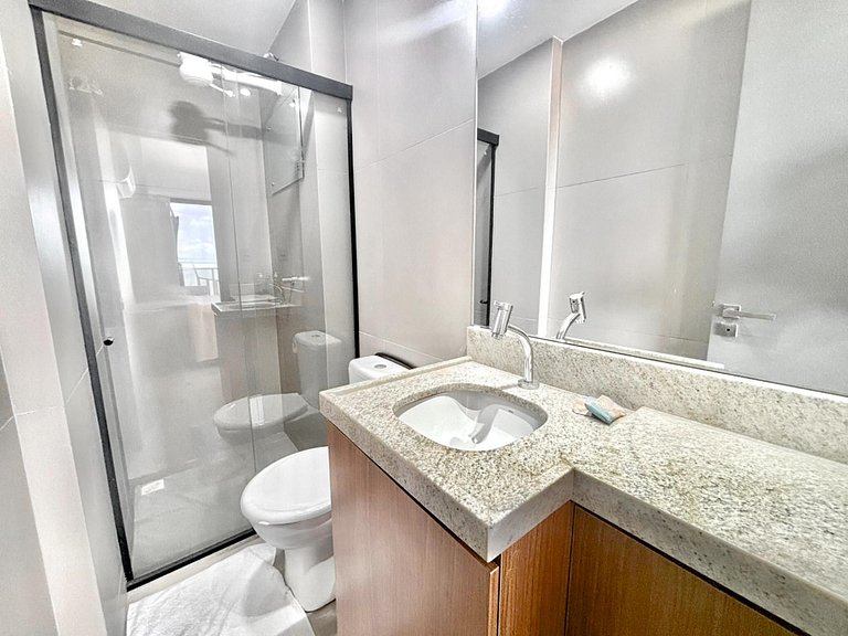 Vista Frente Mar Incrível, Varanda e Melhor Localização