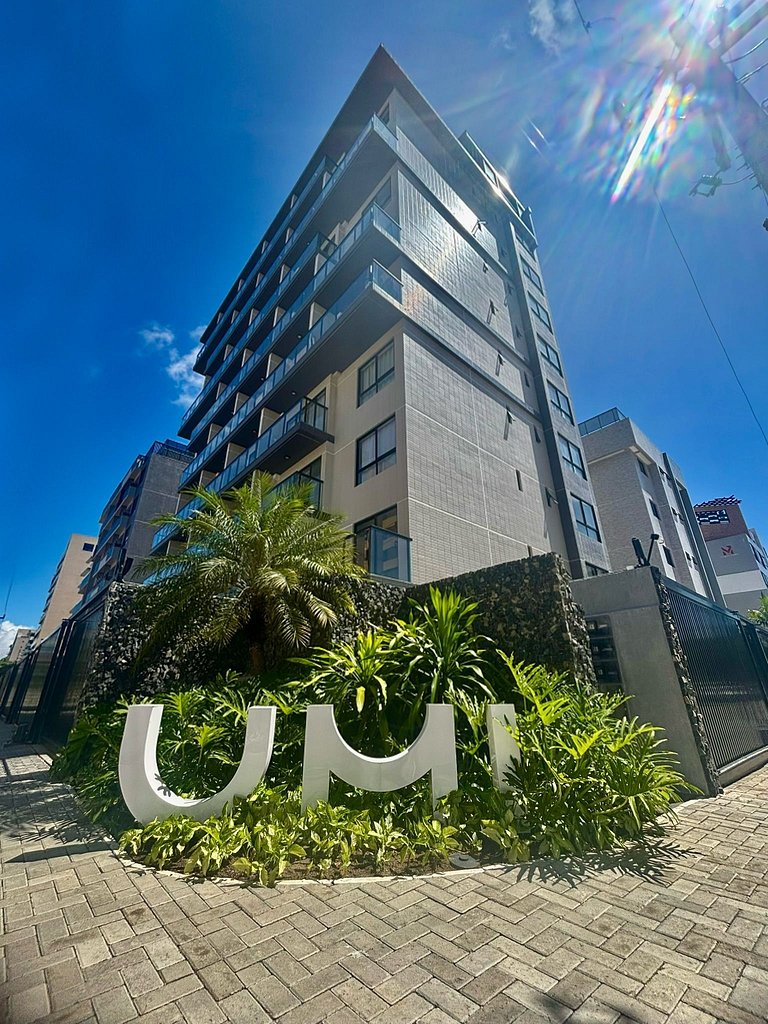 Moderno | Wi-Fi | Piscina c/ Vista | 120m da Praia