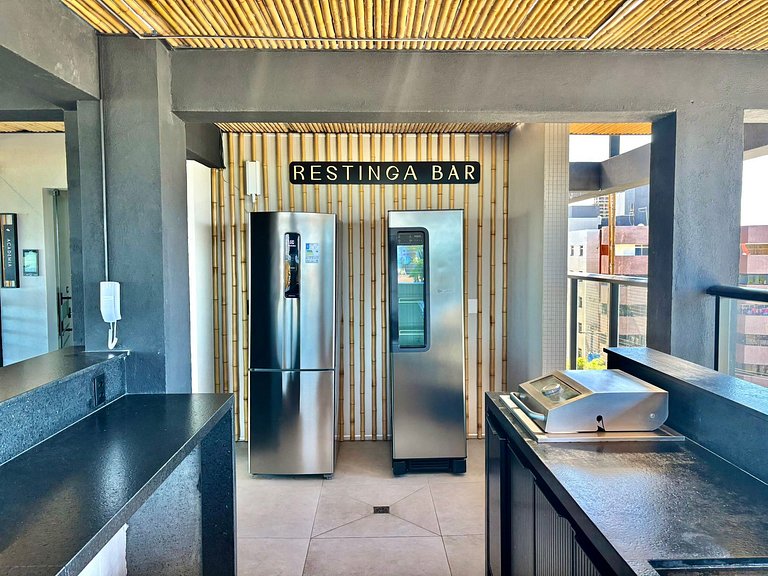 Estúdio c/ Varanda & Vista | Beira Mar c/ Piscina