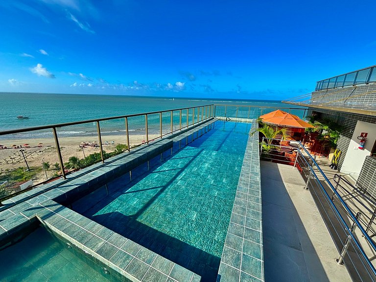 Studio Vista Mar – Piscina no Rooftop c/ Vista