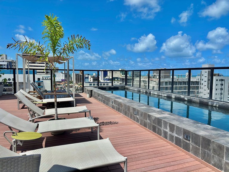 Studio completo | Praia e localização perfeita