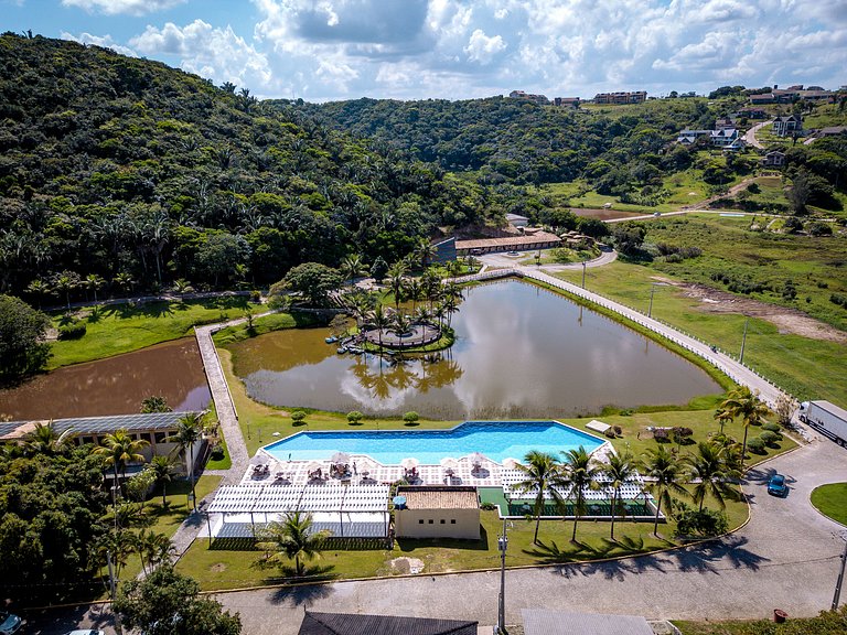 Refúgio Completo c/ Piscina aquecida no Águas da Serra