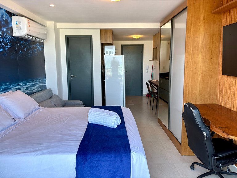 Vista Incrível | Varanda | Piscina | 120m da Praia