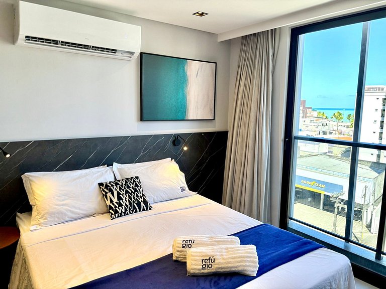 Conforto | Vista | 200m da Praia | Área Turística