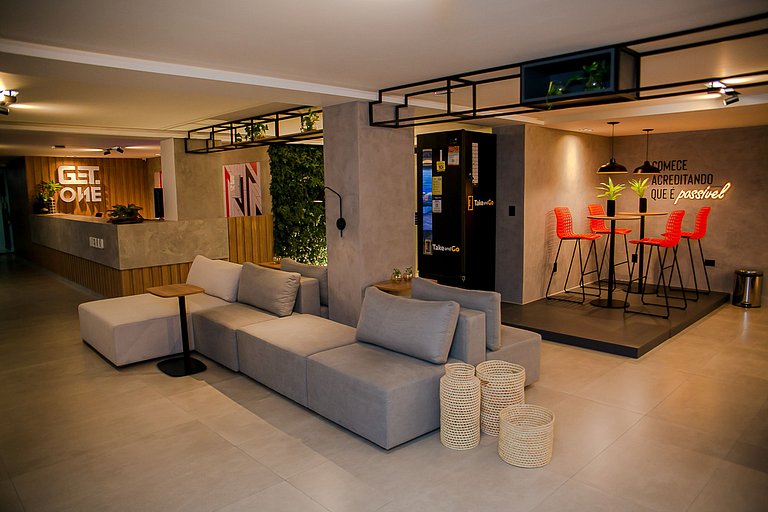 Studio Vista Mar e varanda |70m da praia - Get One