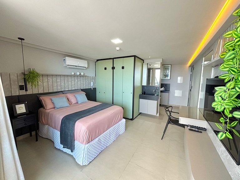 Studio Vista Mar e varanda |70m da praia - Get One