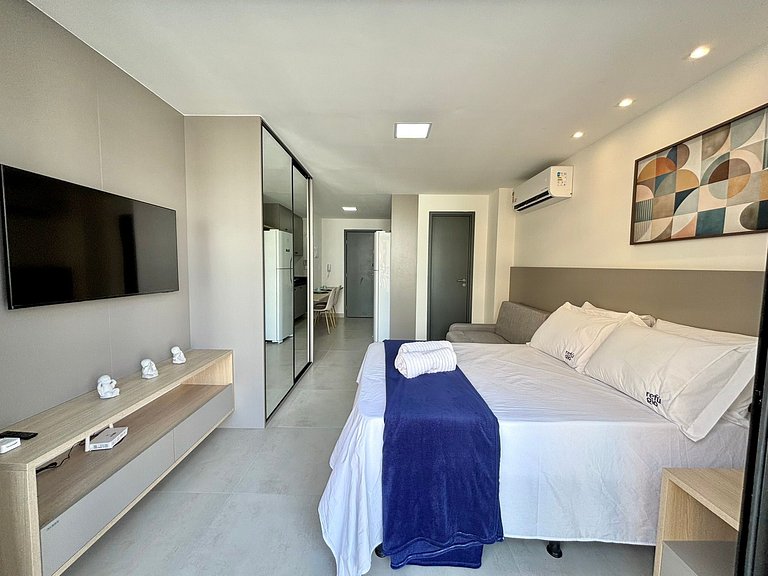 Piscina c/ vista incrível | Completo | Praia 120m