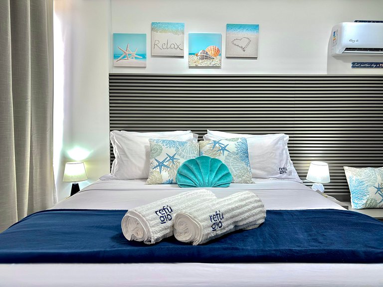 Vista Mar Incrível + Varanda | 200m da Praia