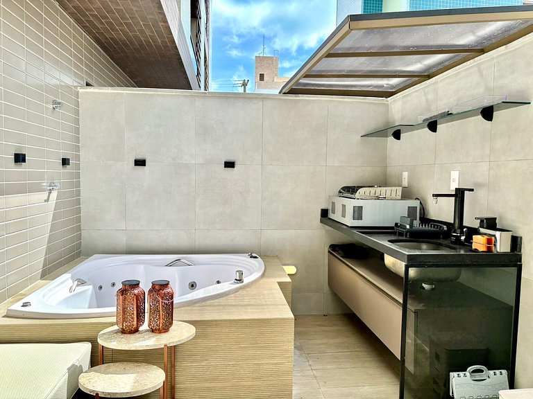 Studio 103 Caribessa | 200m da praia | Jacuzzi privativa
