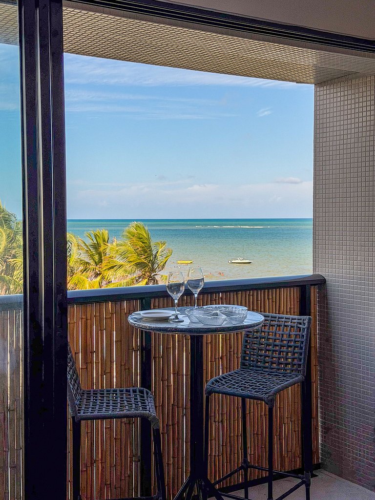 Estúdio c/ Varanda & Vista | Beira Mar c/ Piscina