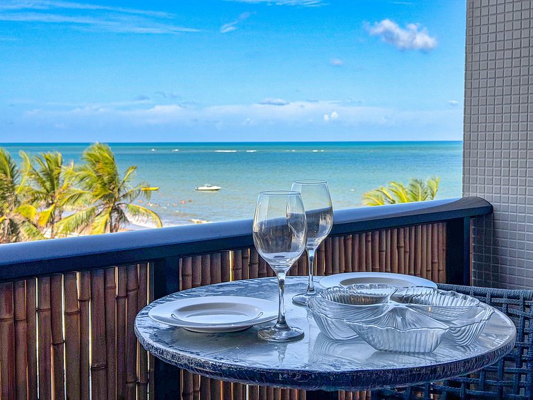 Estúdio c/ Varanda & Vista | Beira Mar c/ Piscina