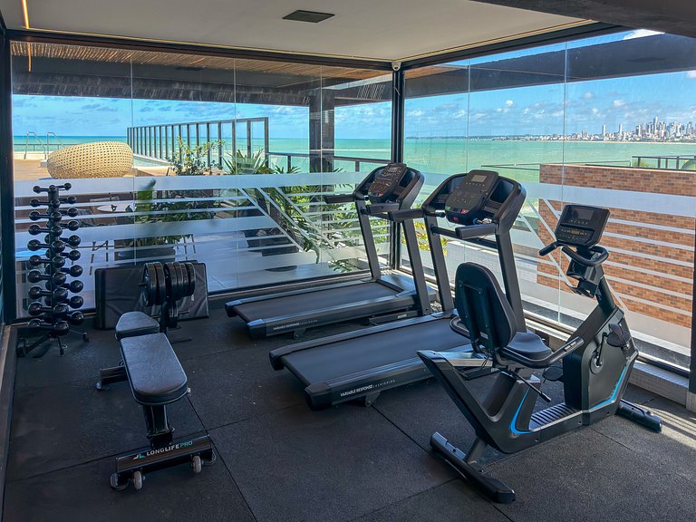 Estúdio c/ Terraço | Beira Mar c/ Piscina