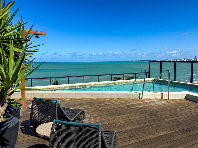 Estúdio Perfeito | Terraço | Beira Mar | Piscina