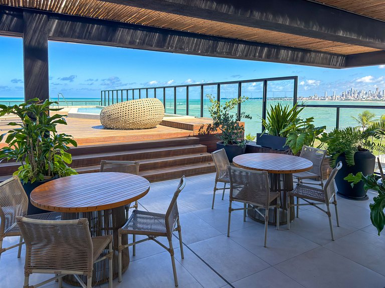 Estúdio Perfeito | Terraço | Beira Mar | Piscina