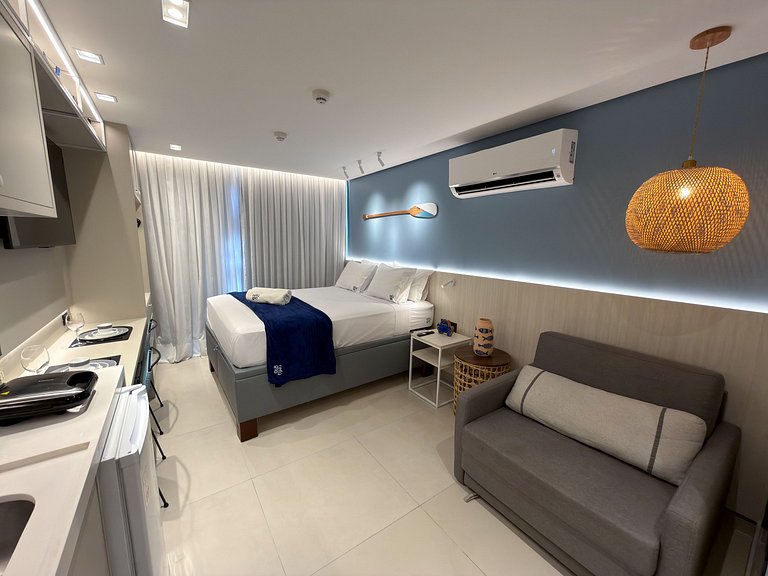Studio Incrível | Beira-Mar + Piscina Panorâmica