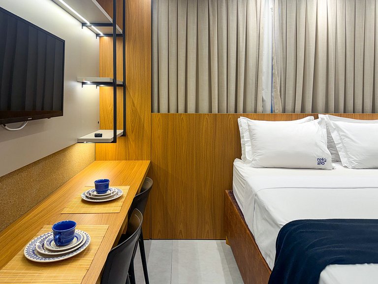 Acorde com o Mar | Varanda Ampla | 140m da Praia