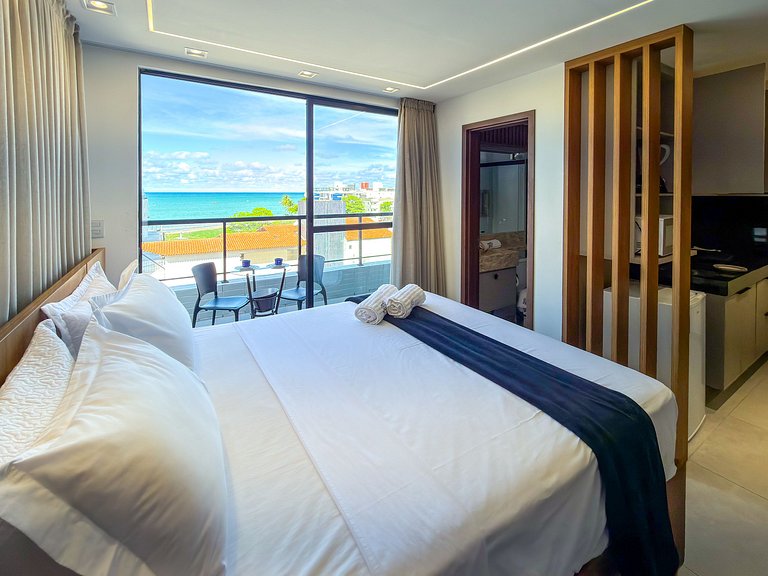 Acorde com o Mar | Varanda Ampla | 140m da Praia