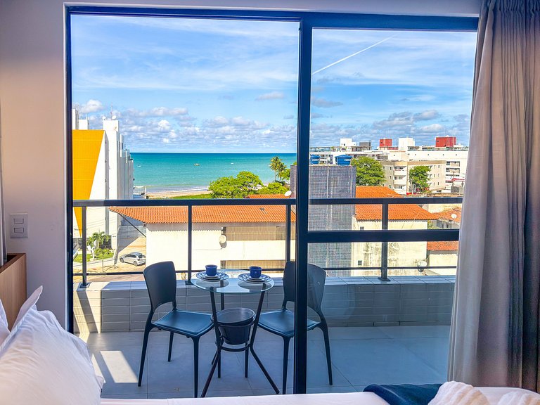 Acorde com o Mar | Varanda Ampla | 140m da Praia
