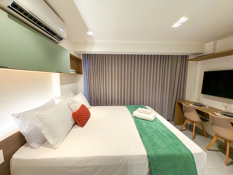 Estúdio Perfeito | Terraço | Beira Mar | Piscina