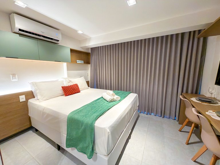 Estúdio Perfeito | Terraço | Beira Mar | Piscina