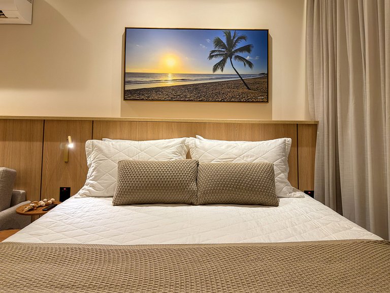Studio Vista Mar | Pé na Areia + Piscina Incrível