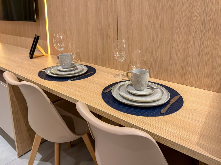 Studio Vista Mar | Pé na Areia + Piscina Incrível