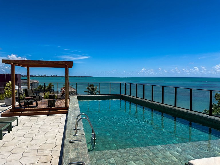 Studio Vista Mar | Pé na Areia + Piscina Incrível