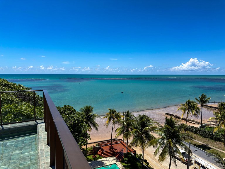 Apto Vista Mar | Pé na Areia + Piscina Incrível