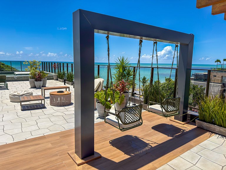 Studio Vista Mar | Pé na Areia + Piscina Incrível