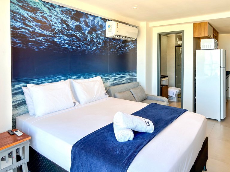 Vista Incrível | Varanda | Piscina | 120m da Praia