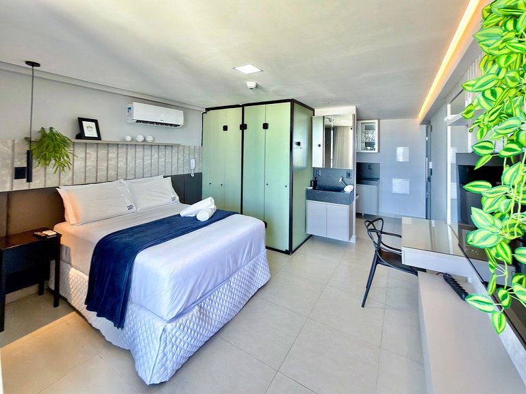 Studio Vista Mar e varanda |70m da praia - Get One