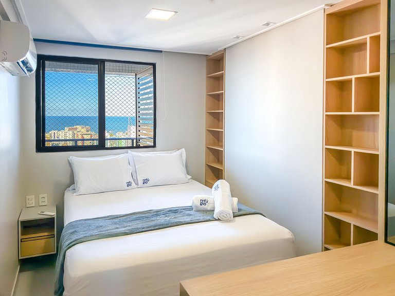 Vista Mar | Ótima Localização | Completo c/ 2 Qtos