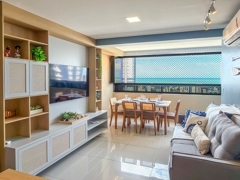 Vista Mar | Ótima Localização | Completo c/ 2 Qtos