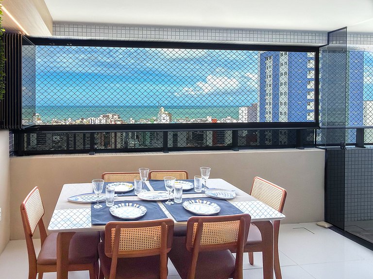 Vista Mar | Ótima Localização | Completo c/ 2 Qtos