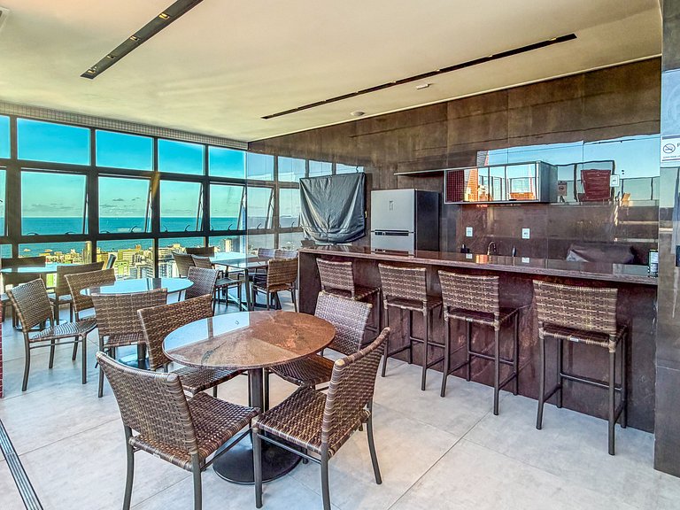 Vista Mar | Ótima Localização | Completo c/ 2 Qtos