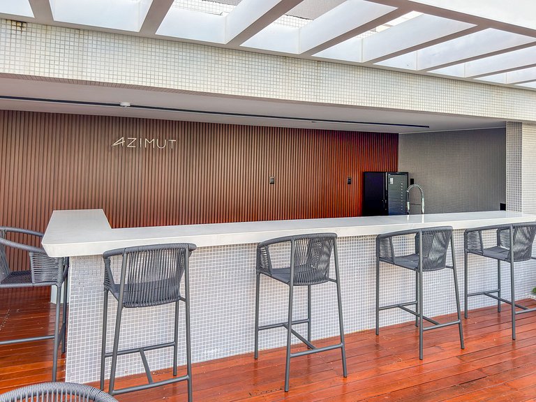Studio Completo | Beira Mar e Piscina Rooftop