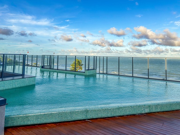 Studio Vista Mar | Beira Mar e Piscina Rooftop