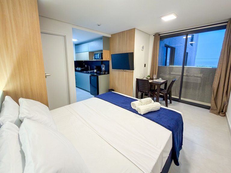 Studio Vista Mar | Beira Mar + Piscina Rooftop