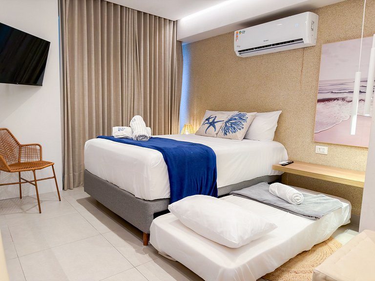 Studio Perfeito | 50m da praia + Piscina Vista Mar