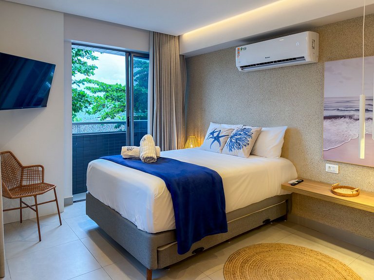 Studio Perfeito | 50m da praia + Piscina Vista Mar