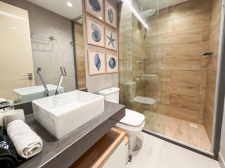 Studio Perfeito | 50m da praia + Piscina Vista Mar