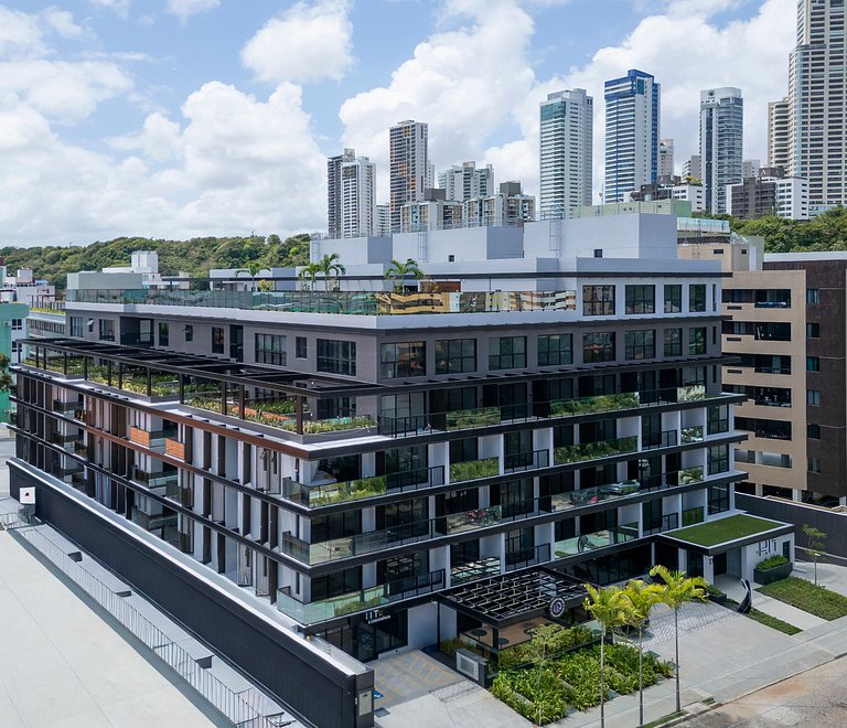Studio Perfeito | Rooftop c/ Piscina e Vista Mar