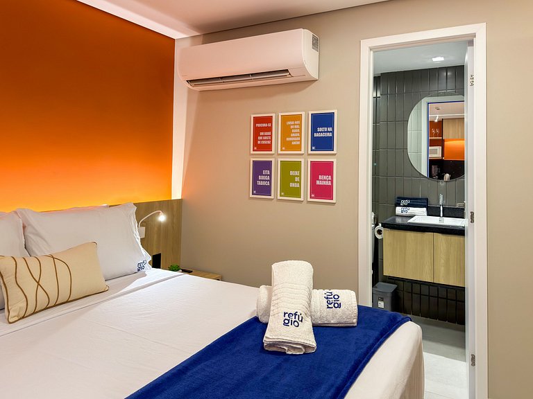 Studio Completo | Beira Mar e Piscina Rooftop