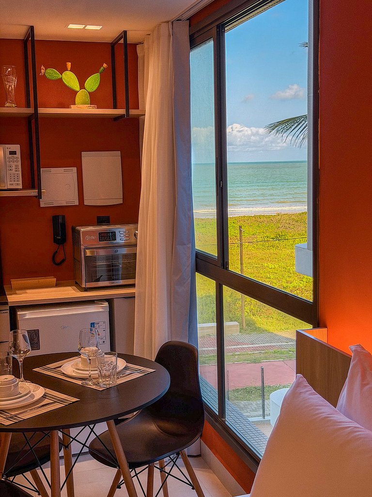 Studio Completo | Beira Mar e Piscina Rooftop