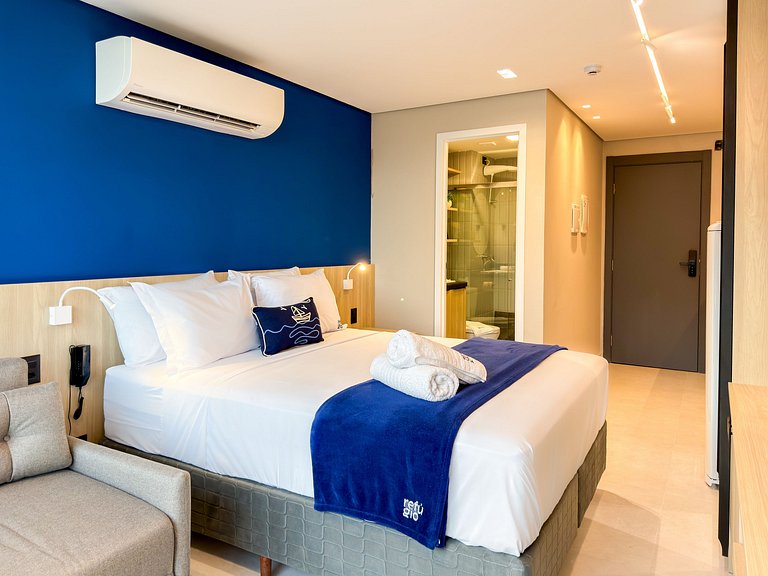 Studio Vista Mar | Beira Mar e Piscina Rooftop