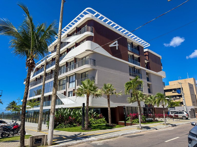Studio Vista Mar | Beira Mar e Piscina Rooftop