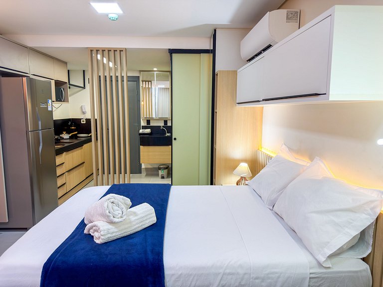 Apto Vista Mar | Pé na Areia + Piscina Incrível